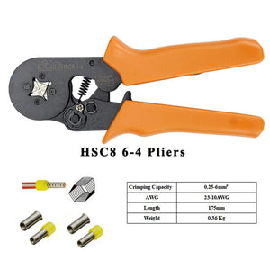 Crimping tools pliers electrical tubular terminals
